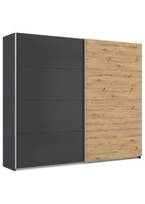 M&Ouml;BELIX M&ouml;belix , Anthrazit, Eiche Artisan , Holzwerkstoff , 6 F&auml;cher , 271x229x62 cm , Blauer Engel, Goldenes M, Made in Germany ,