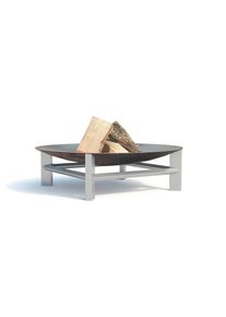 M&Ouml;BELIX M&ouml;belix , Edelstahlfarben, Rostfarben , Metall , 58x20x58 cm , Handmade in Europe, Made in Europe , abnehmbare Standf&uuml;&szlig;e, hitzebest&auml;ndig ,