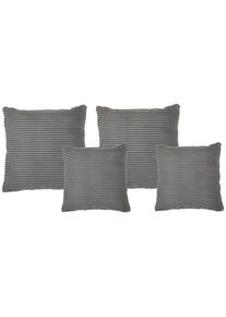 Livetastic , Grau , Textil , F&uuml;llung: Silikon, Schaumstoffflocken,Silikon, Schaumstoffflocken , 42x53 cm , Made in EU , Heimtextilien, Wohntextilien, Kissen, Zierkissen