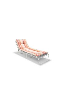 M&Ouml;BELIX M&ouml;belix , Wei&szlig;, Terracotta , Metall, Textil , Streifen , 60x38x180 cm , FSC Mix, Europ&auml;ischer Sicherheitsstandard , UV-best&auml;ndig , Gartenm&ouml;bel, Gartenliegen, Sonnenliegen