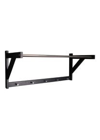 M&Ouml;BELIX M&ouml;belix , Schwarz, Silberfarben , Holz, Metall , Pappel , 32x34x78 cm , Garderobe, Wandhaken & Paneele, Wandgarderobe