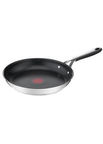 Tefal , Edelstahlfarben , Metall , rund , 28 cm , antihaftbeschichtet , Kochen & Essen, Pfannen, Bratpfannen
