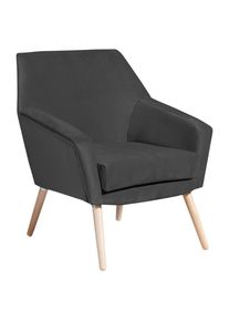Max Winzer , Anthrazit, Buchefarben , Textil , Buche , 67x81x71 cm , Goldenes M, Made in Europe , Wohnzimmer, Sessel, Polstersessel