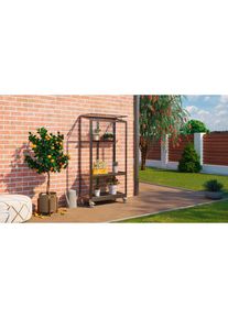 M&Ouml;BELIX M&ouml;belix , Schwarz , Metall, Glas , 81.2x165.5x42.8 cm , Freizeit im Garten, Gartenpflege, Gew&auml;chsh&auml;user