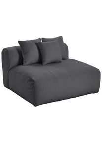 Livetastic , Dunkelgrau , Textil , 120x70x122 cm , Made in EU , erweiterbar, R&uuml;cken echt, individuell planbar , Wohnzimmer, Sofas & Couches, Sofas, Weitere Sofas, Modulare Sofas