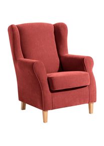 Max Winzer , Terracotta , Textil , Buche , 77x103x86 cm , Goldenes M, Made in Europe , Wohnzimmer, Sessel, Ohrensessel