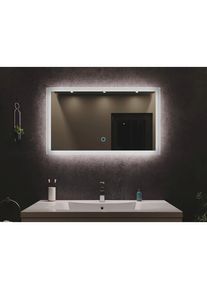 Mid.you , Glas , rechteckig , 90x53x3.2 cm , waagrecht montierbar , Kleinm&ouml;bel, Spiegel, Beleuchtete Spiegel