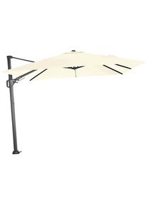 siena GARDEN , Anthrazit, Creme , Metall , 300x300 cm , 360&deg; drehbar, wetterbest&auml;ndig , Gartenm&ouml;bel, Sonnenschutz, Sonnenschirme