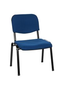 Mid.you , Blau, Schwarz , Textil , 60x87x55 cm , stapelbar, ergonomische R&uuml;ckenlehne , B&uuml;rom&ouml;bel, B&uuml;rost&uuml;hle, Besucherst&uuml;hle