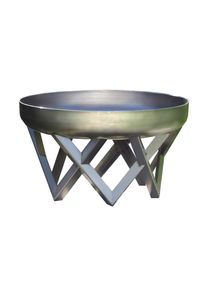 M&Ouml;BELIX M&ouml;belix , Edelstahlfarben , Metall , 63x35x63 cm , Handmade in Europe, Made in Europe, Gr&uuml;ner Punkt , abnehmbare Standf&uuml;&szlig;e, hitzebest&auml;ndig ,
