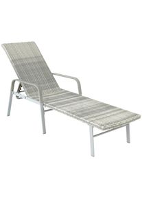 Luca Bessoni , Grau , Metall, Kunststoff , 64.5x52x202 cm , R&uuml;ckenlehne verstellbar , Gartenm&ouml;bel, Gartenliegen, Sonnenliegen