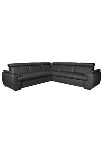 Livetastic , Schwarz , Leder , Echtleder , Rindleder , 265x265 cm , Made in EU , Lederauswahl, Bettfunktion erh&auml;ltlich, R&uuml;cken echt , Wohnzimmer, Sofas & Couches, Schlafsofas, Ecksofas mit Schlaffunktion
