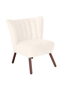 Max Winzer , Creme, Nussbaumfarben , Textil , Buche , 70x80x66 cm , Goldenes M, Made in Germany , Wohnzimmer, Sessel, Polstersessel