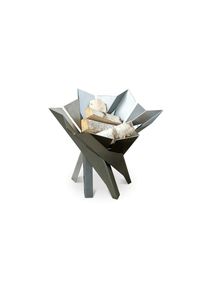 M&Ouml;BELIX M&ouml;belix , Edelstahlfarben , Metall , 65x56x65 cm , Gr&uuml;ner Punkt, Made in Europe, Handmade in Europe , hitzebest&auml;ndig ,