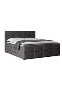 Mid.you , Anthrazit , Metall, Kunststoff, Textil, Karton, Holzwerkstoff , teilmassiv, Hartholz,teilmassiv, Hartholz , H4 , 180x200 cm , Bettkasten, Matratze , Schlafzimmer, Betten, Boxspringbetten