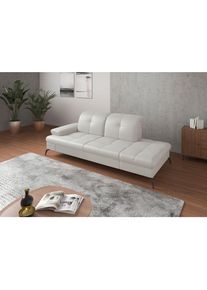 Sit & More Sit & More , Wei&szlig; , Textil, Leder , Kombination Echtleder/Stoff , Nappaleder , 231x90x122 cm , Goldenes M, Made in Europe, DGM-Klimapakt , Armteil links , Wohnzimmer, Sofas & Couches, Relaxliegen & R&eacute;cami&egrave;ren