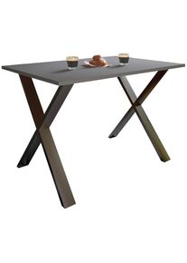 Mid.you , Anthrazit, Schwarz , Metall, Holzwerkstoff , rechteckig , 50x76x110 cm , Esszimmer, Esszimmertische, Esstische