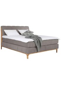 Mid.you , Taupe , Holz, Textil, Holzwerkstoff , Buche, Eiche,Buche, Eiche , massiv, teilmassiv,massiv, teilmassiv , H3 , 7-Zonen , 160x200 cm , FSC , gepolstertes Kopfteil, Federkernmatratze, Stoffauswahl, Topper durchgehend, in verschiedenen Gr&ouml;&szlig;en erh&auml;ltlich, Partnermatratze mit durchgehendem Bezug, Matratze in verschiedenen H&auml;rtegraden erh&auml;ltlich, sichtbare Massivholzteile, H&auml;rtegradauswahl , S