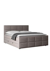 Mid.you , Hellgrau , Holzwerkstoff , teilmassiv, Hartholz,teilmassiv, Hartholz , H2 + H3 , 7-Zonen , 180x200 cm , Bettkasten, Federkernmatratze , Schlafzimmer, Betten, Boxspringbetten