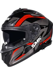 SMK Typhoon Azonix, casque int&eacute;gral , couleur: Noir/Gris/Rouge , taille: XXL
