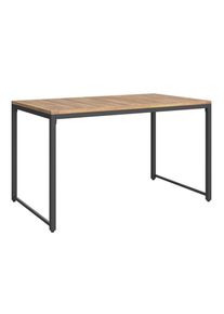 Ambia Garden Gartentisch, Naturfarben, Schwarz, Holz, Metall, Akazie, vollmassiv, rechteckig, 120x65x70 cm, Holzm&ouml;bel, Holztische, Gartentische Holz