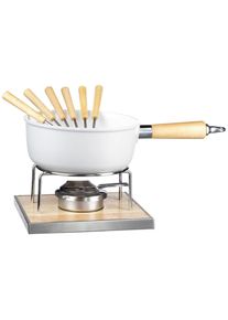 M&auml;ser M&auml;ser , Wei&szlig;, Hellbraun , Holz, Metall , 37.5x19x20 cm , K&uuml;che, K&uuml;chenelektroger&auml;te, Tischgrills & Fondue, Fondue