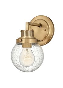 Elstead Lighting , Messingfarben , Metall, Glas , 18.3x13x23.7 cm , Gr&uuml;ner Punkt, RoHS , Beleuchtung, Innenleuchten, Badezimmerlampen, Badezimmer-Wandleuchten