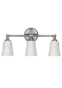 Elstead Lighting , Chromfarben , Metall, Glas , 53.3x24.8x15.2 cm , Gr&uuml;ner Punkt, RoHS , LED-Leuchtmittel austauschbar , Beleuchtung, Innenleuchten, Badezimmerlampen, Badezimmer-Wandleuchten