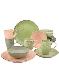 Creatable , Blau, Mehrfarbig, Rosa, Mintgr&uuml;n , Keramik , 300 ml,400 ml , Kochen & Essen, Geschirr, Geschirrsets