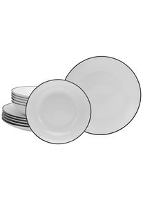 Creatable , Schwarz, Wei&szlig; , Keramik , Kochen & Essen, Geschirr, Geschirrsets, Tafelservices