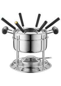 M&auml;ser M&auml;ser , Silberfarben , Metall , Spritzschutz mit integrierter Gabelhalterung , K&uuml;che, K&uuml;chenelektroger&auml;te, Tischgrills & Fondue, Fondue