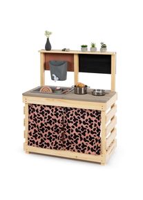 Muddy Buddy , Grau, Rosa, Birkefarben , Holz , Zypresse , 40x90x80 cm , EN 71, FSC 100% , Spielwaren, Spielzeug, Kinderk&uuml;chen & Werkb&auml;nke