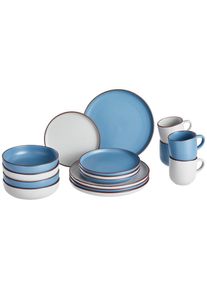 Creatable , Blau, Beige , Keramik , 300 ml , Kochen & Essen, Geschirr, Geschirrsets