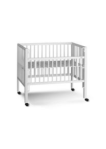 tiSsi , Wei&szlig; , Holz , Buche , massiv , 94x56x94 cm , T&Uuml;V-gepr&uuml;ft , h&ouml;henverstellbar, sehr stabil , Baby, Babyzimmer, Babybetten, Beistellbetten