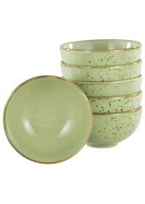 Creatable , Gr&uuml;n , Keramik , rund , Kochen & Essen, Geschirr, Geschirrsets, Snack- & Dipschalensets