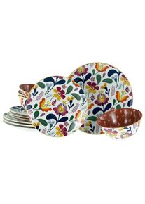 Creatable , Mehrfarbig , Keramik , Blume , lebensmittelecht, stapelbar , Kochen & Essen, Geschirr, Geschirrsets