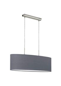 Eglo , Grau, Nickelfarben , Metall, Textil , l&auml;nglich , 22x110x75 cm , Beleuchtung, Innenleuchten, H&auml;ngeleuchten