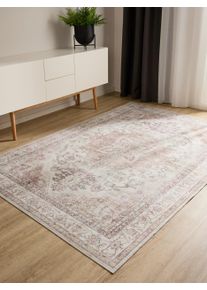 benuta Basic Pest&auml;v&auml; matto George Vaaleanpunainen/beige 80x150 cm Vaaleanpunainen/beige Vintage