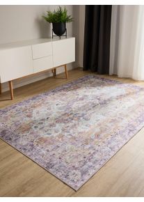 benuta Basic Vaskbart teppe George Veelkleurig/Purper 120x170 cm Flerfarget/Lilla Vintage