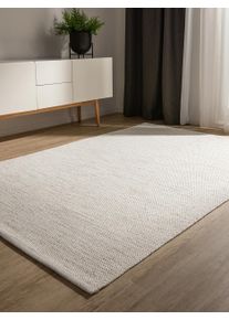 benuta Basic Dywan bawełniany Ron kremowy 70x140 cm Bawełna Jednolity