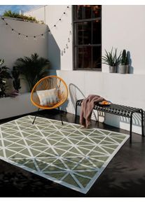 benuta POP Sis&auml;- ja ulkomatto Orion Vihre&auml; 160x230 cm Vihre&auml; Geometrinen