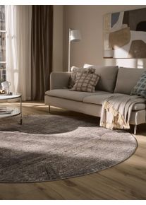 benuta nest Tapis Anwar Gris/Beige diam&egrave;tre 240 cm rond0000