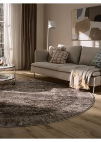 benuta nest Tapis Anwar Gris diam&egrave;tre 240 cm rond0000