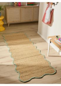 Tapis poil ras en jute Mambo Turquoise 70x200 cm0000 - Tapis poil court design moderne pour salon