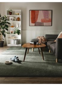 Tapis poil ras shaggy lavable Melvin Vert 120x170 cm0000 - Tapis poil court design moderne pour salon