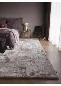 Tapis poil ras shaggy Fine Gris 140x200 cm0000 - Tapis poil court design moderne pour salon