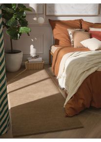 benuta pure Couloir en laine Vera Marron 70x200 cm0000 - Tapis en fibres naturelles