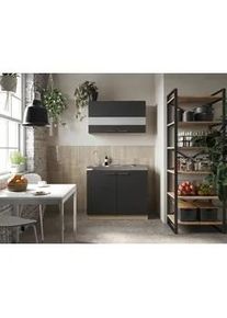 respekta Minik&uuml;che Merle B: ca. 100cm Schwarz/Eiche