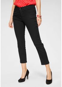 7/8-Jeans MAC "Dream Chic", Damen, Gr. 46, L&auml;nge 27, schwarz (schwarz, schwarz), Denim/Jeans, Obermaterial: 48% Baumwolle, 48% Polyester, 4% Elasthan, unifarben, sehr figurbetont 7/8-L&auml;nge, Jeans 7/8-Jeans, verk&uuml;rzte Form mit Rei&szlig;verschluss