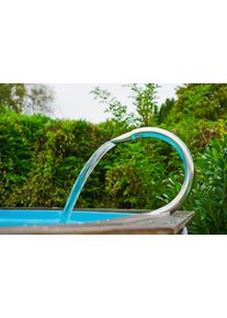 Poolwasserfall Ubbink "Mamba Shower", silber, B:18cm H:34,5cm L:35cm, Edelstahl, Wasserspeier, Poolwasserfall, chlorbest&auml;ndiger Edelstahl